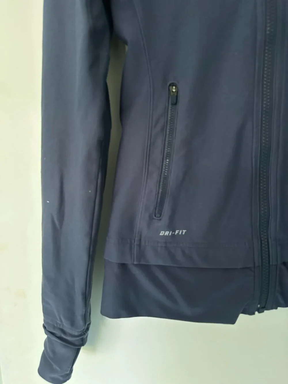 Nike Dri-Fit Dark Blue/Gray Dri-Fit Track Jacket | Slim Fit | Full Zip | Stretch